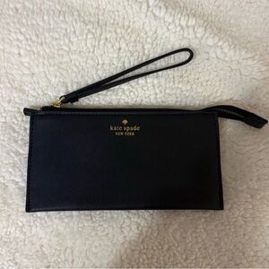 Kate Spade Black Clutch with Wrist Strap